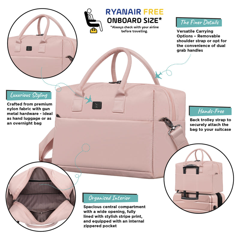 Outpaced - Small Holdall (Cameo Rose)