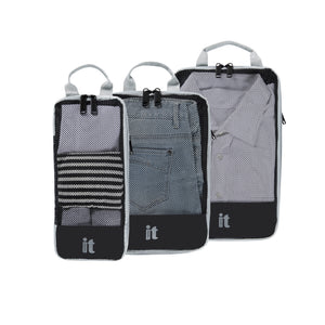 3pc Compression Travel Packing Cube Set (Black)