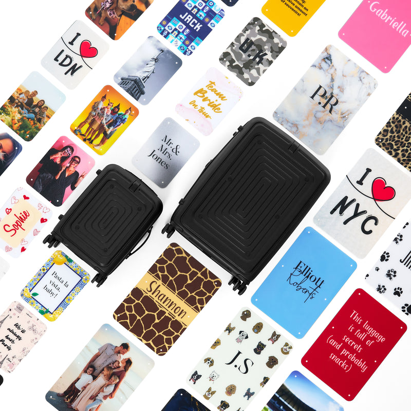 Modify - Suitcase with Personalised Panel (Geometric Strip - Initials)
