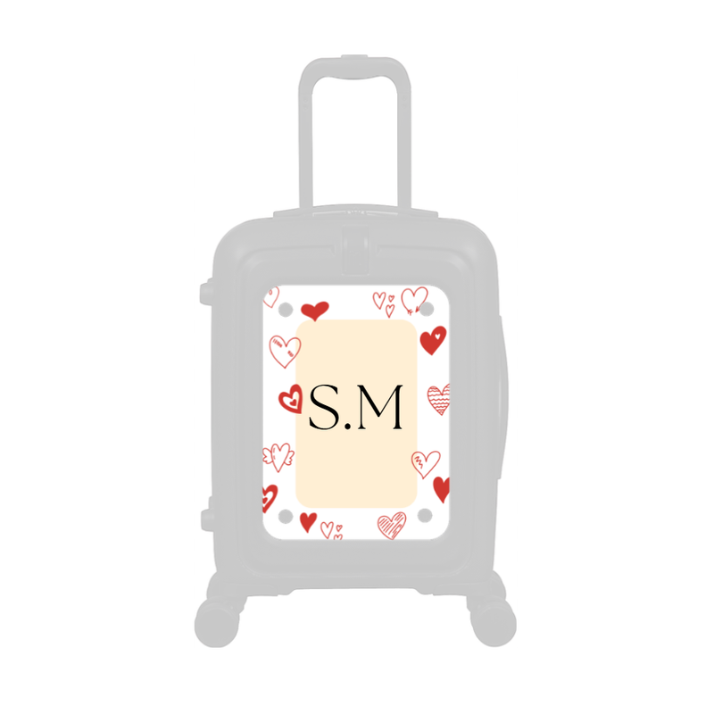 Modify - Personalised Panel (Hearts Border - Initials)