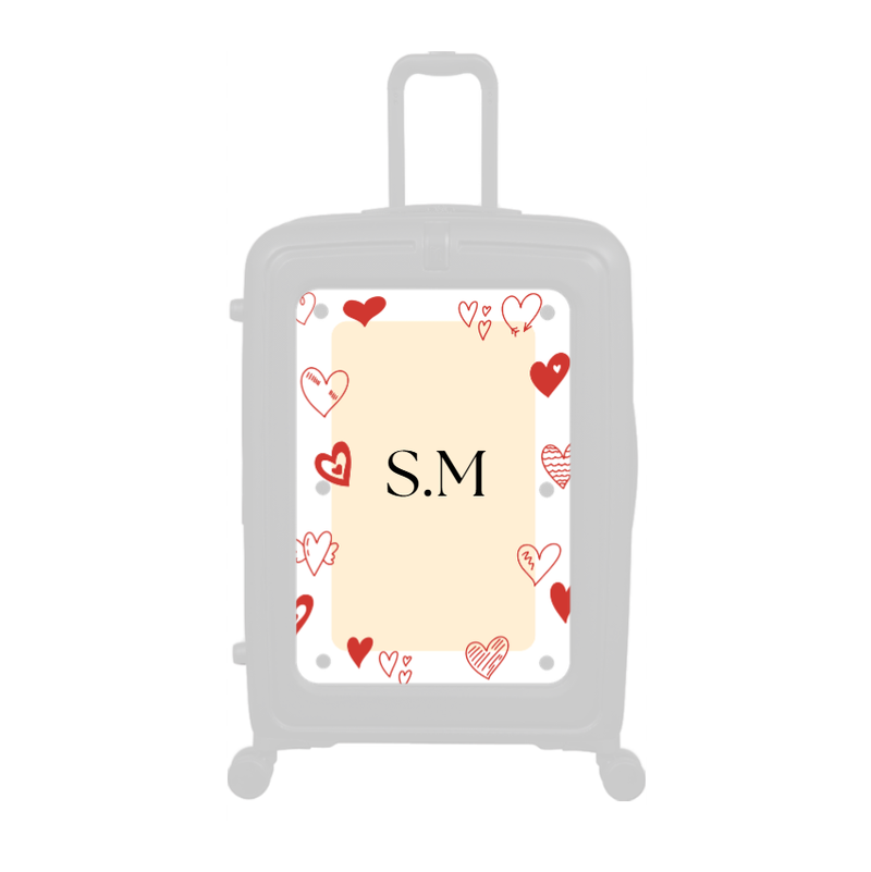 Modify - Personalised Panel (Hearts Border - Initials)