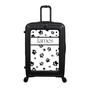 Modify - Suitcase with Personalised Panel (Paw Prints Stripe - Name)