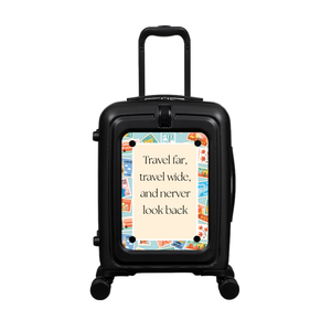Modify - Suitcase with Personalised Panel (Stamps Border - Quote)