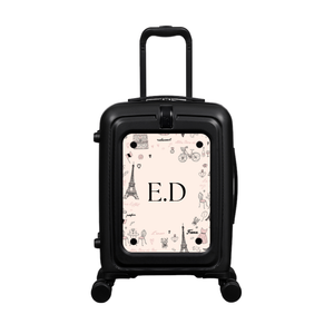 Modify - Suitcase with Personalised Panel (Paris Border - Initials)