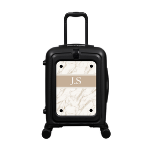Modify - Suitcase with Personalised Panel (Warm Marble Stripe - Initials)