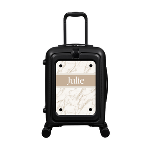 Modify - Suitcase with Personalised Panel (Warm Marble Stripe - Name)