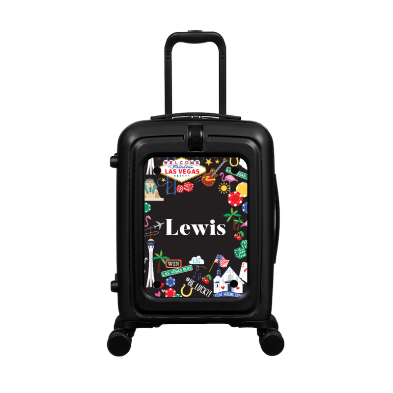 Modify - Suitcase with Personalised Panel (Las Vegas Border - Name)