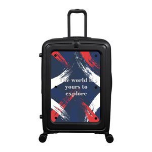 Modify - Suitcase with Personalised Panel (Brush Strokes - Quote)