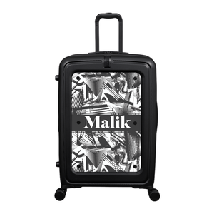 Modify - Suitcase with Personalised Panel (Geometric Strip - Name)